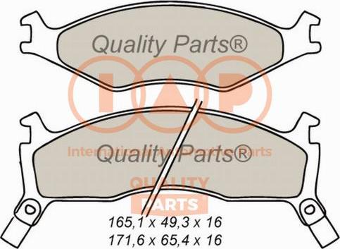 IAP QUALITY PARTS 704-21020 - Kit de plaquettes de frein, frein à disque cwaw.fr