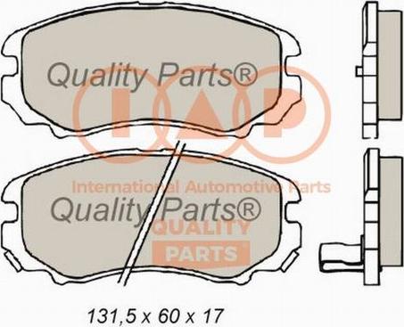 IAP QUALITY PARTS 704-21022X - Kit de plaquettes de frein, frein à disque cwaw.fr