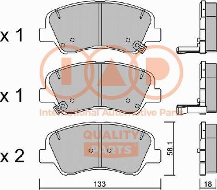 IAP QUALITY PARTS 704-21074P - Kit de plaquettes de frein, frein à disque cwaw.fr