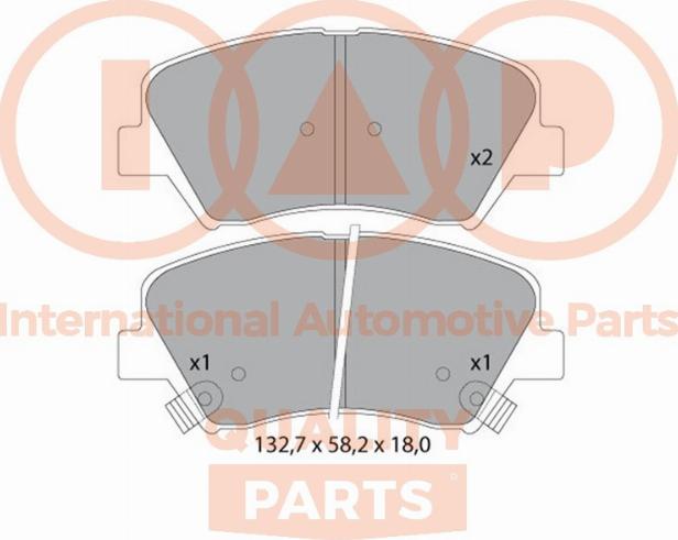 IAP QUALITY PARTS 704-21074 - Kit de plaquettes de frein, frein à disque cwaw.fr