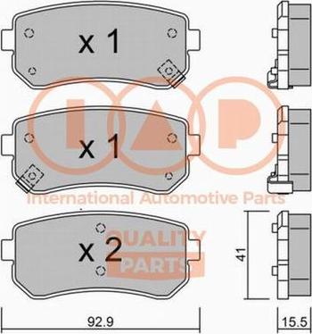 IAP QUALITY PARTS 704-21073P - Kit de plaquettes de frein, frein à disque cwaw.fr