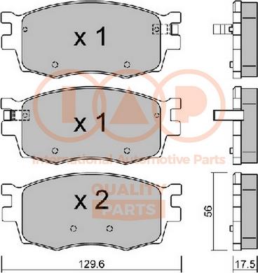 IAP QUALITY PARTS 704-21072P - Kit de plaquettes de frein, frein à disque cwaw.fr