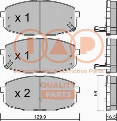 IAP QUALITY PARTS 704-21100P - Kit de plaquettes de frein, frein à disque cwaw.fr