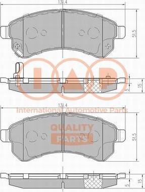 IAP QUALITY PARTS 704-22042X - Kit de plaquettes de frein, frein à disque cwaw.fr