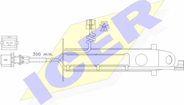 Icer 610431 E C - Contact d'avertissement, usure des plaquettes de frein cwaw.fr