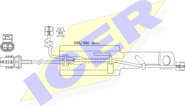 Icer 610433 E C - Contact d'avertissement, usure des plaquettes de frein cwaw.fr