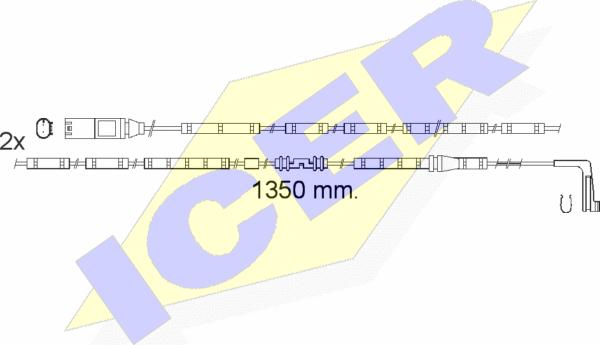 Icer 610551 E C - Contact d'avertissement, usure des plaquettes de frein cwaw.fr