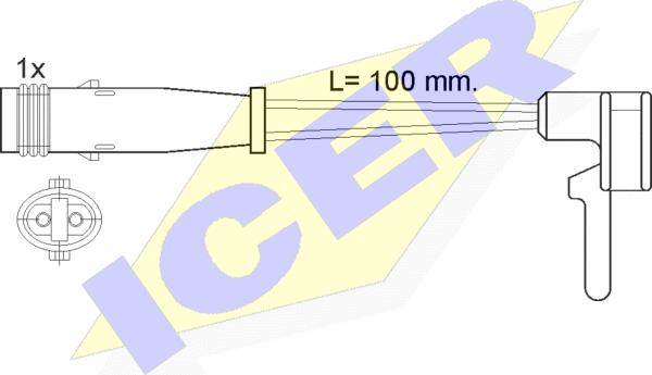 Icer 610323 E C - Contact d'avertissement, usure des plaquettes de frein cwaw.fr