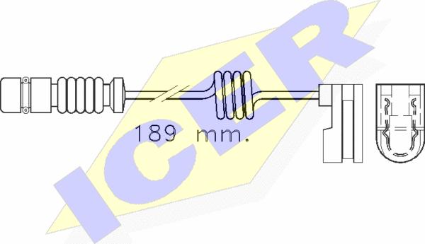 Icer 610377 E C - Contact d'avertissement, usure des plaquettes de frein cwaw.fr