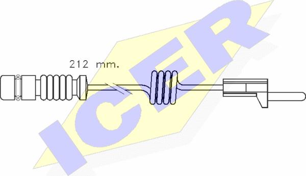 Icer 610259 E C - Contact d'avertissement, usure des plaquettes de frein cwaw.fr