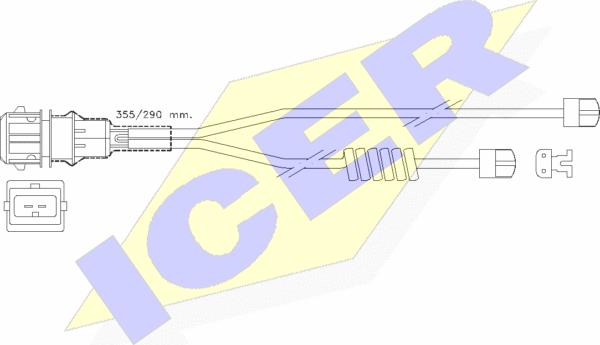 Icer 610254 E C - Contact d'avertissement, usure des plaquettes de frein cwaw.fr