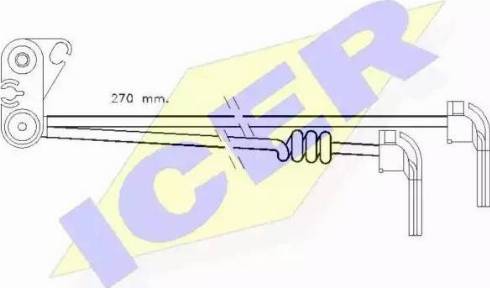 Icer 610280 C - Contact d'avertissement, usure des plaquettes de frein cwaw.fr