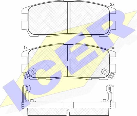 Icer 140991 - Kit de plaquettes de frein, frein à disque cwaw.fr