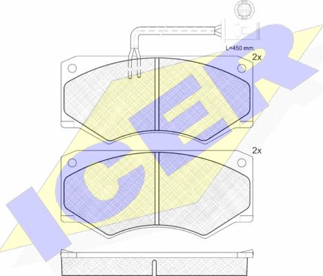 Icer 140904 - Kit de plaquettes de frein, frein à disque cwaw.fr