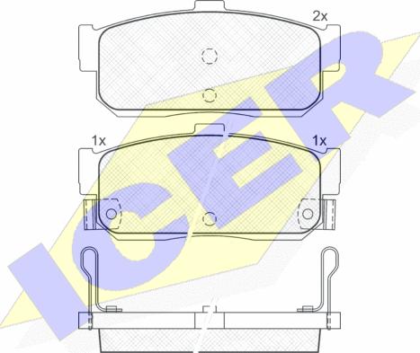 Icer 140915 - Kit de plaquettes de frein, frein à disque cwaw.fr