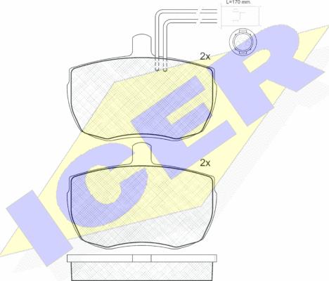 Icer 140935 - Kit de plaquettes de frein, frein à disque cwaw.fr