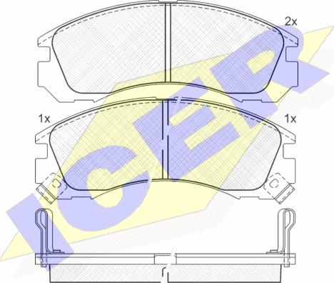 Icer 140979 - Kit de plaquettes de frein, frein à disque cwaw.fr