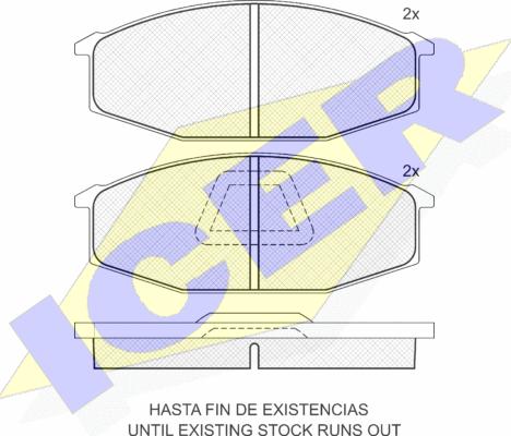 Icer 140441 - Kit de plaquettes de frein, frein à disque cwaw.fr