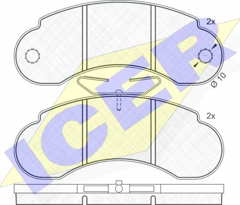 Icer 140452 - Kit de plaquettes de frein, frein à disque cwaw.fr