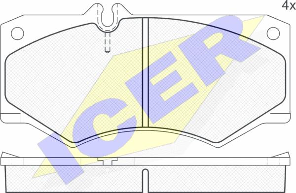 Icer 140405 - Kit de plaquettes de frein, frein à disque cwaw.fr