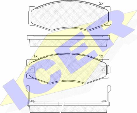 Icer 140518 - Kit de plaquettes de frein, frein à disque cwaw.fr