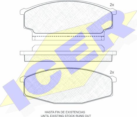 Icer 140533 - Kit de plaquettes de frein, frein à disque cwaw.fr