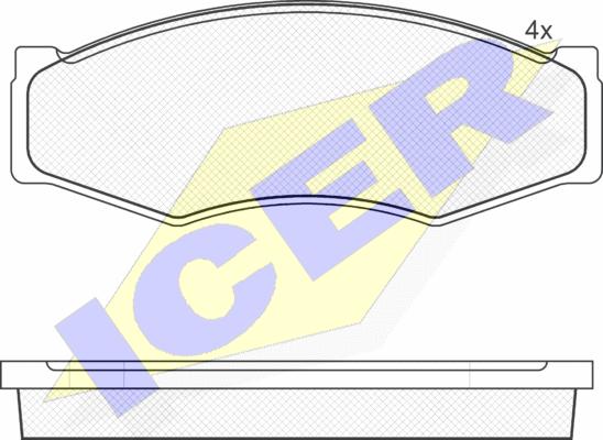 Icer 140526 - Kit de plaquettes de frein, frein à disque cwaw.fr