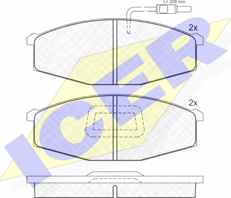 Icer 140694 - Kit de plaquettes de frein, frein à disque cwaw.fr