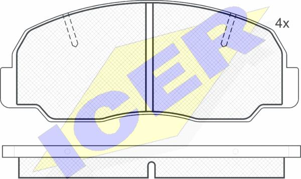 Icer 140604 - Kit de plaquettes de frein, frein à disque cwaw.fr