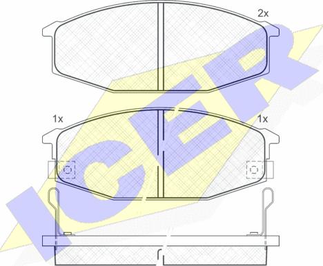 Icer 140637 - Kit de plaquettes de frein, frein à disque cwaw.fr