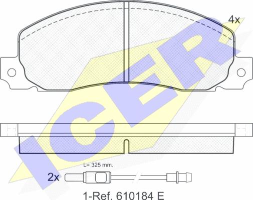 Icer 140620 - Kit de plaquettes de frein, frein à disque cwaw.fr