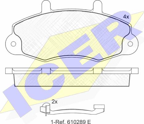 Icer 140896-203 - Kit de plaquettes de frein, frein à disque cwaw.fr