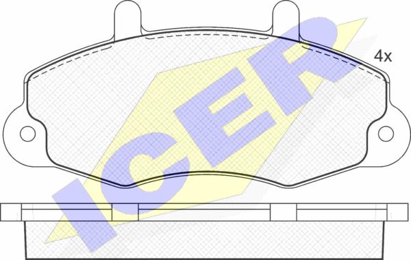 Icer 140896 - Kit de plaquettes de frein, frein à disque cwaw.fr