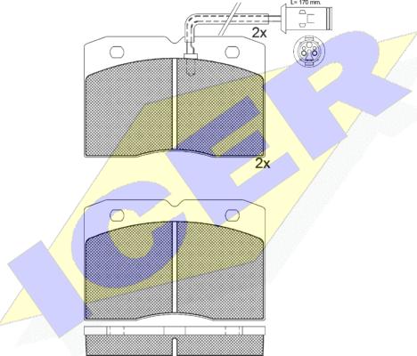 Icer 140892 - Kit de plaquettes de frein, frein à disque cwaw.fr