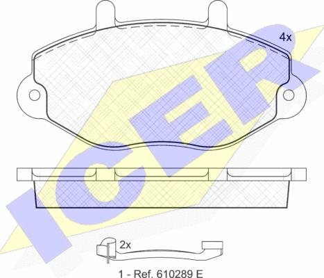 Icer 140897-203 - Kit de plaquettes de frein, frein à disque cwaw.fr