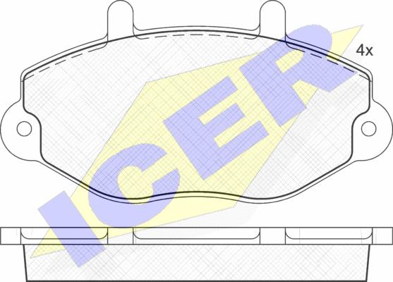 Icer 140897 - Kit de plaquettes de frein, frein à disque cwaw.fr