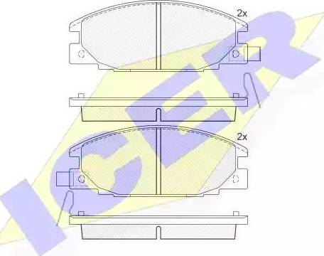 Icer 140853 - Kit de plaquettes de frein, frein à disque cwaw.fr