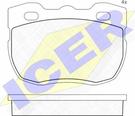 Icer 140800 - Kit de plaquettes de frein, frein à disque cwaw.fr