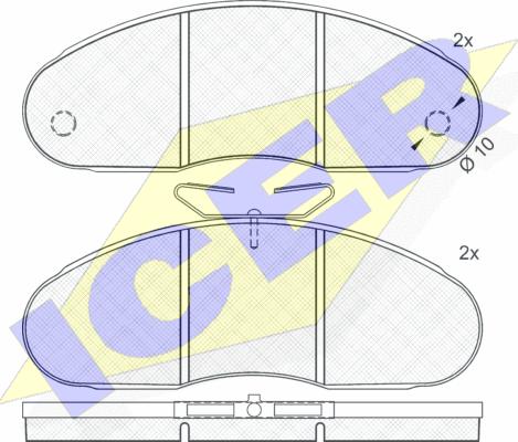 Icer 140813 - Kit de plaquettes de frein, frein à disque cwaw.fr