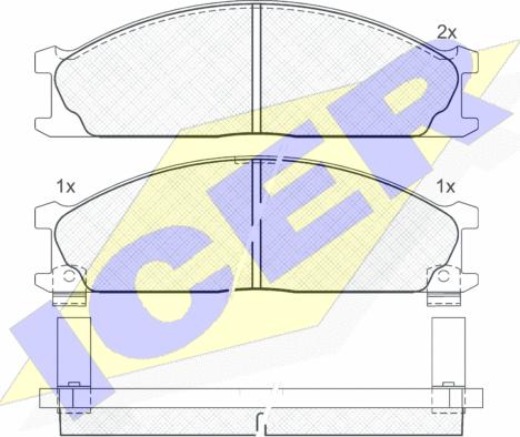 Icer 140885 - Kit de plaquettes de frein, frein à disque cwaw.fr