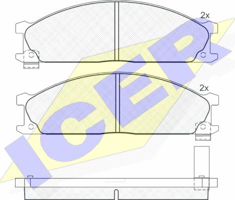 Icer 140886 - Kit de plaquettes de frein, frein à disque cwaw.fr