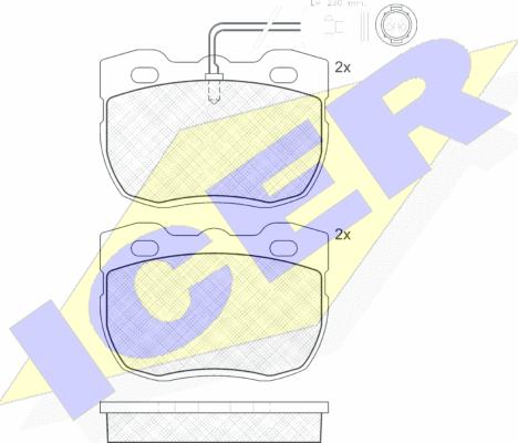 Icer 140839-203 - Kit de plaquettes de frein, frein à disque cwaw.fr