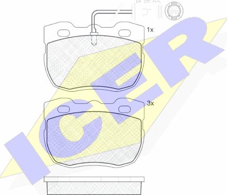 Icer 140839 - Kit de plaquettes de frein, frein à disque cwaw.fr