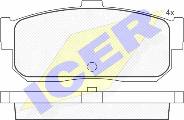 Icer 140876 - Kit de plaquettes de frein, frein à disque cwaw.fr