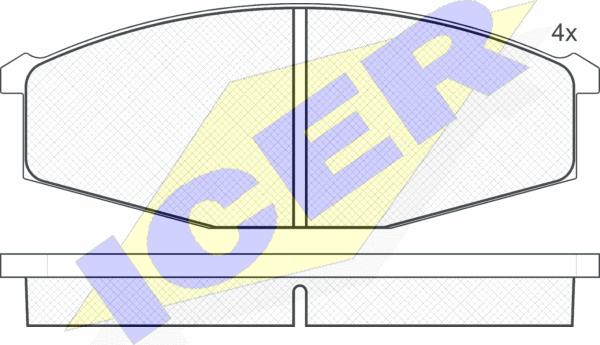 Icer 140347 - Kit de plaquettes de frein, frein à disque cwaw.fr