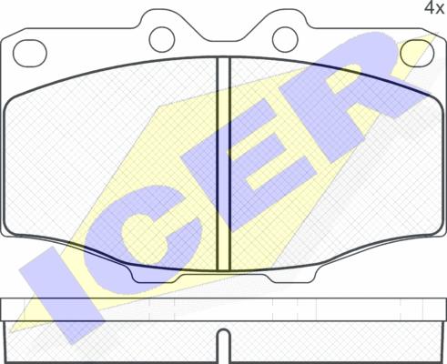 Icer 140352 - Kit de plaquettes de frein, frein à disque cwaw.fr