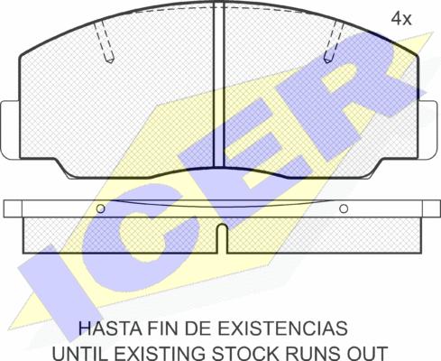 Icer 140330 - Kit de plaquettes de frein, frein à disque cwaw.fr