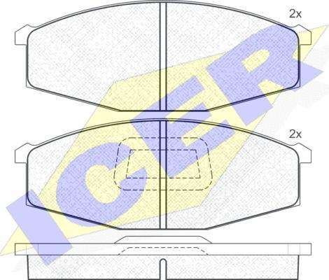 Icer 140376 - Kit de plaquettes de frein, frein à disque cwaw.fr