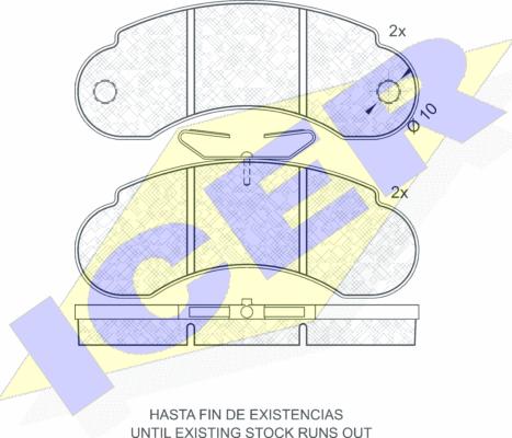 Icer 140373 - Kit de plaquettes de frein, frein à disque cwaw.fr