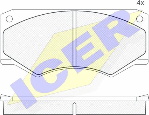 Icer 140279 - Kit de plaquettes de frein, frein à disque cwaw.fr